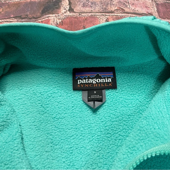 Patagonia Synchilla Marsupial Fleece 1/2 Zip Pullover Jacket Womens Small S Blue - Picture 5 of 9